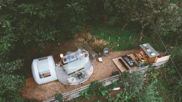 Living Timeless- Bubble Tent Elzach Inklusive Hot Tube Badefass- Schlafen Unterm Sternenhimmel Esterno foto