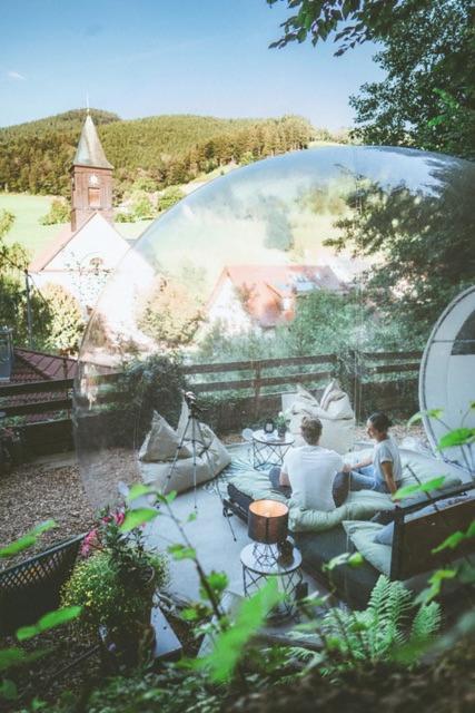 Living Timeless- Bubble Tent Elzach Inklusive Hot Tube Badefass- Schlafen Unterm Sternenhimmel Esterno foto